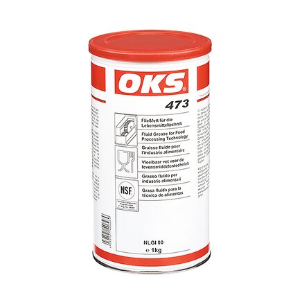 Exemplary representation: OKS 473, fluid grease for the food industry. NLGI class 00 (can)