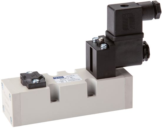 Exemplary representation: 5/2-way ISO solenoid valve with spring return