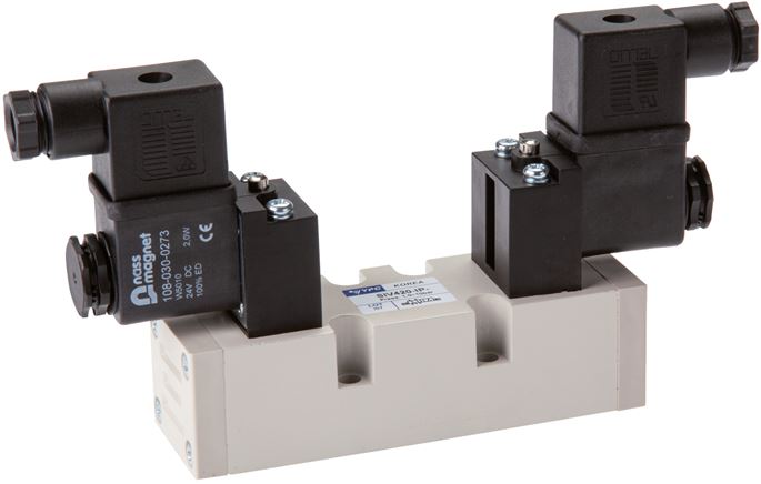 Exemplary representation: 5/2-way ISO solenoid pulse valve