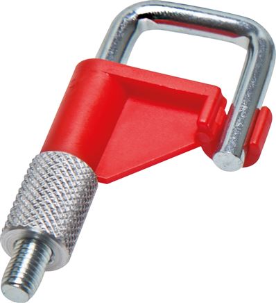 Exemplary representation: Hose clamp, speed regulator, colour: red