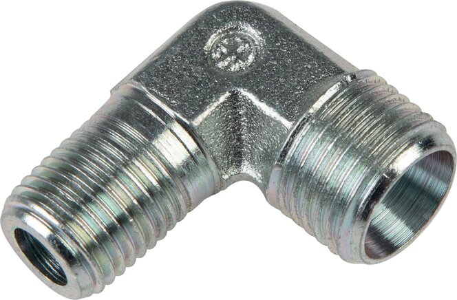 Exemplary representation: Elbow screw-in fitting, without nut & cutting ring, galvanised steel