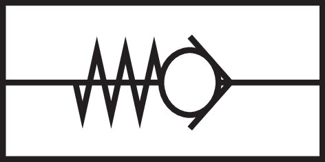 Schematic symbol: Check valve